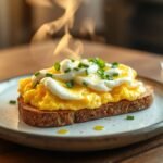 Blue Mountain Style Scrambled Eggs with Ricotta Cloudle