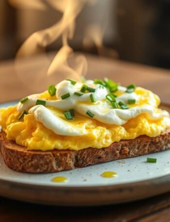 Blue Mountain Style Scrambled Eggs with Ricotta Cloudle