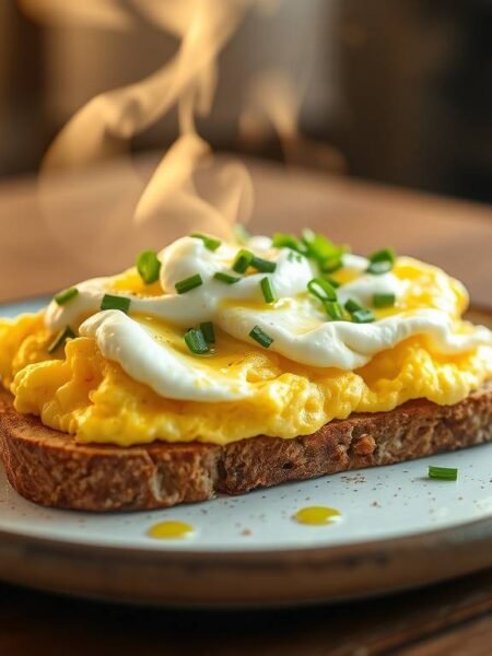 Blue Mountain Style Scrambled Eggs with Ricotta Cloudle