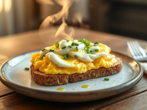 Blue Mountain Style Scrambled Eggs with Ricotta Cloudle