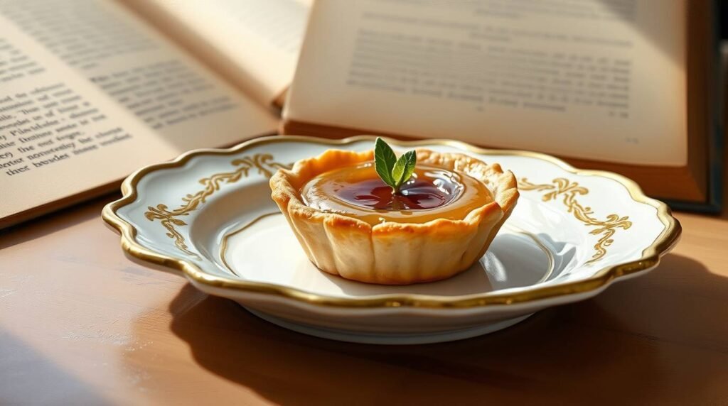 veganamandineonporcelain esoterristablecom Vegan amandine tartlet on vintage porcelain
