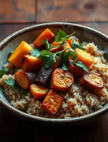 A grounding Avatar Earth Tribe root and grain bowl inspired by the Ace of Pentacles