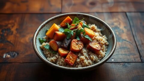 A grounding Avatar Earth Tribe root and grain bowl inspired by the Ace of Pentacles